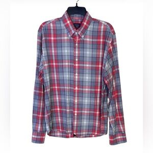Untuckit Red and Blue Plaid Casual Shirt NWOT Medium